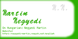 martin negyedi business card